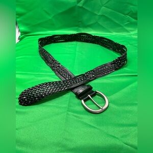 Chic Black Braided Belt with Silver Buckle by Aimee Lynn